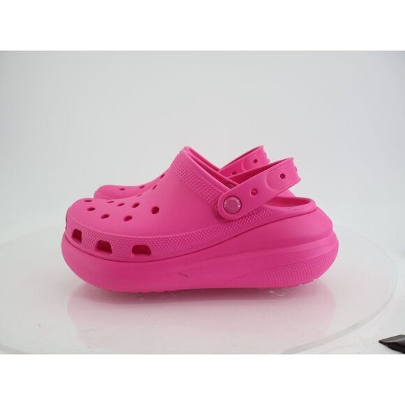 Crocs Crush Clog Size 8 Pink Rubber Slip On Platform Chunky Shoes - Picture 4 of 11